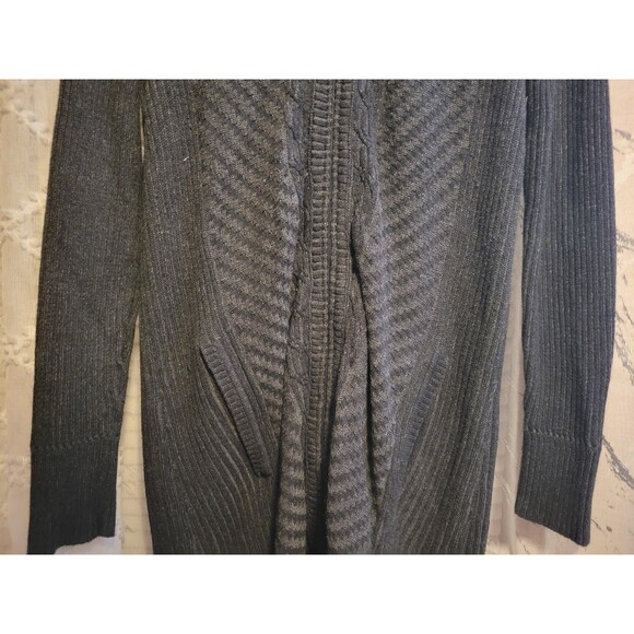 Eddie Bauer Sweater Zip Cotton Long Cardigan Womens L Grandma Preppy Teacher - Picture 11 of 16